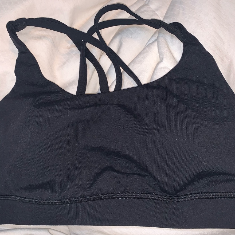 Lululemon Black Sports Bra Size 6 WORN ONCE